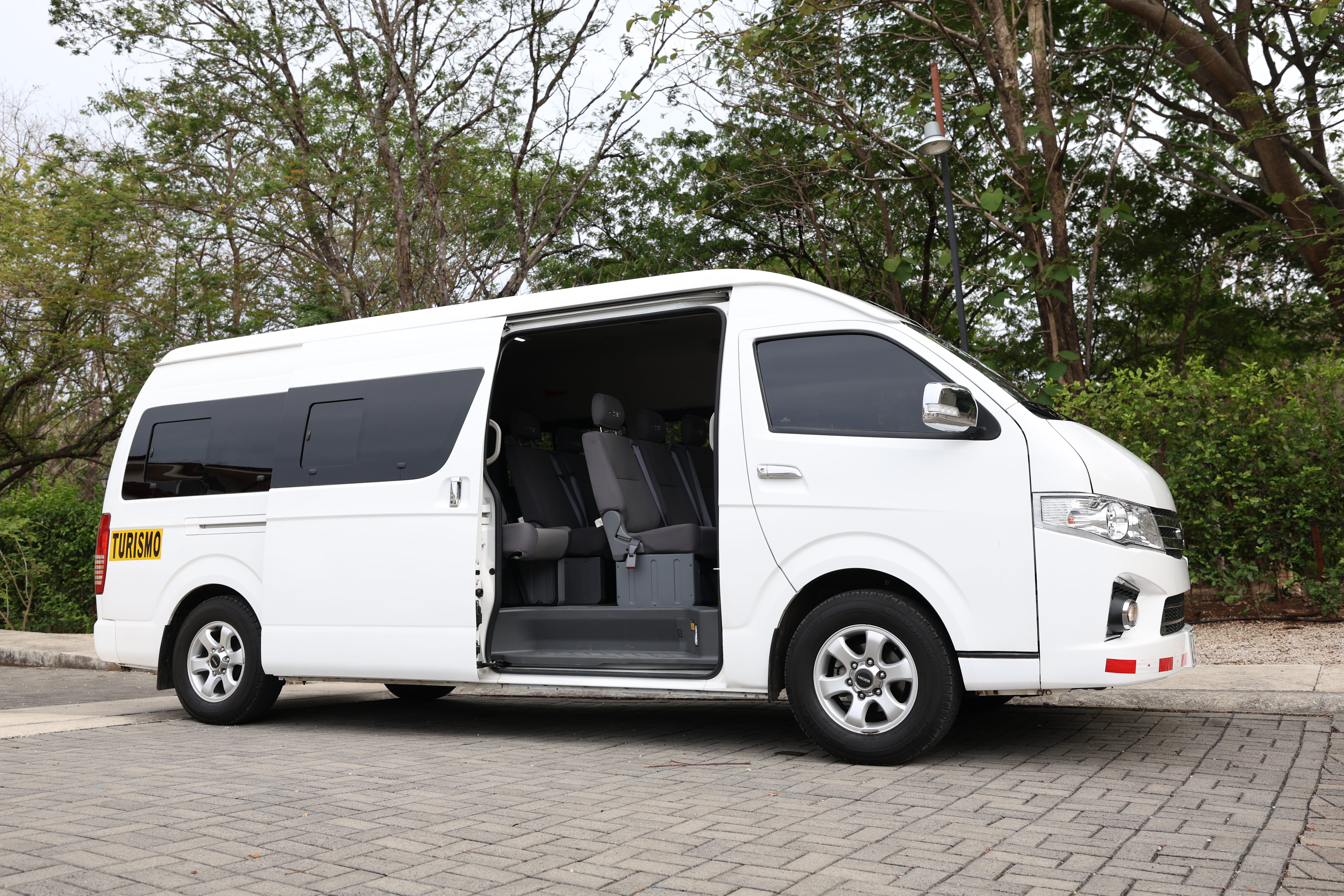 Green Ride van with open door